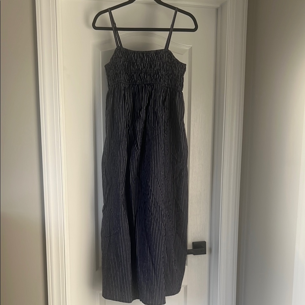 A New Day Navy Smocked Maxi Sundress